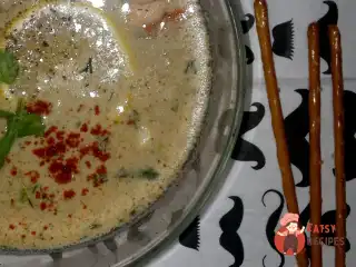 Вершковий суп з морепродуктами у віці