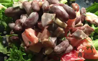 Салат З Курячими Шлунками Та Квасолею