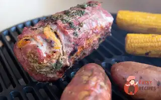 Рулет Із Свинячої Вирізки З Абрикосами На Грилі
