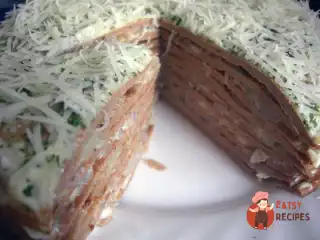 Печінковий торт із часником