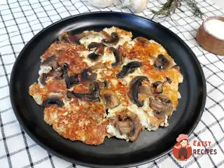 Сирна лепешка з грибами