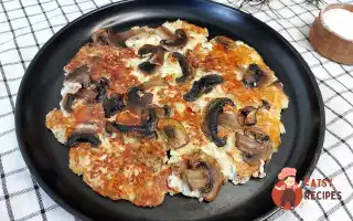 Сирна лепешка з грибами