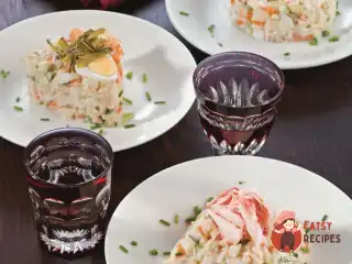 Олів'є з крабом та антоновським яблуком