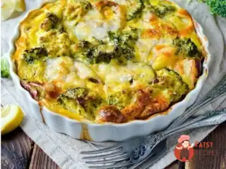 Запіканка з курячою грудкою та броколі