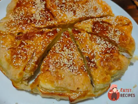 Пиріг із куркою та баклажаном