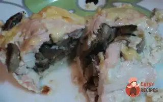 Куряча Грудка У Вершках, Фарширована Грибами