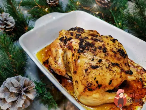 Курка цілком у духовці