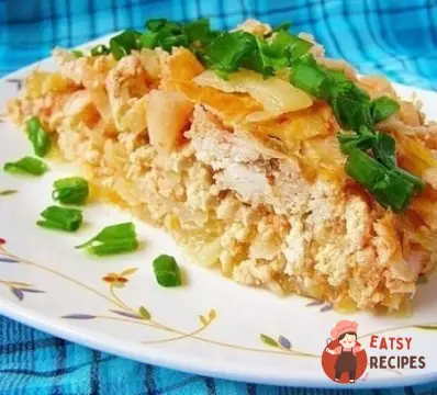 Капустяна запіканка з курячим фаршем