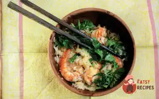Солодкий Рис З Часником, Креветками Та Руколою