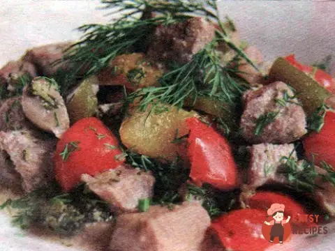 Соті з індички з грибами