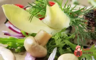 Салат Із Печериць З Сирним Соусом