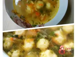 Суп із сирними галушками