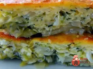 Капустяний пиріг з яйцями
