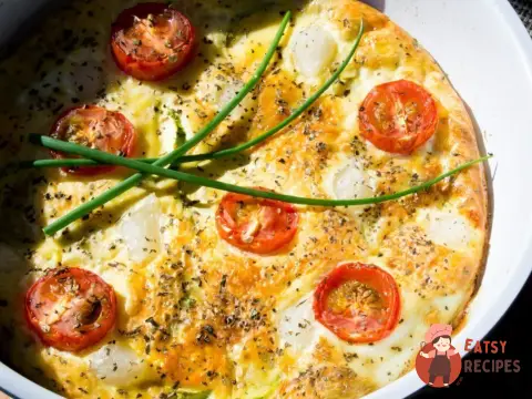 Фріттата з чері, кабачком і горохом