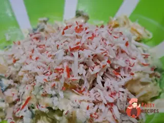 Крок 9: Тарталетки з плавленим сиром і крабовими паличками