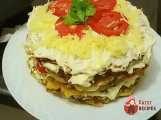 Кабачковий торт з помідорами