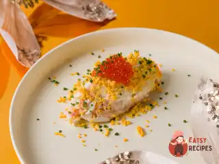 «Мімоза» з лососем гарячого копчення