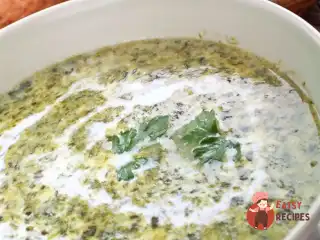 Суп з печериць та шпинату
