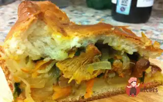 Дріжджовий Пиріг З Лисичками Та Картоплею