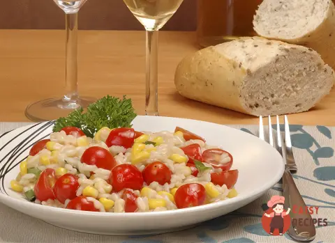 Різотто із запеченими помідорами