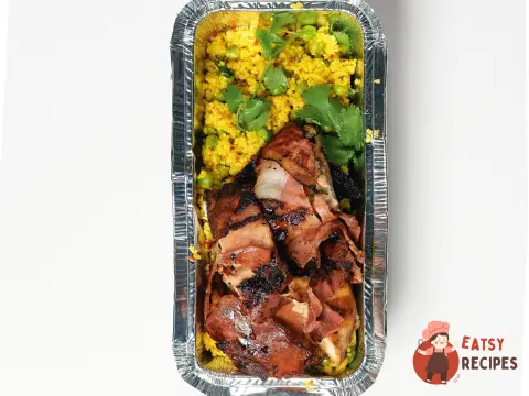 Курка теріяки з гороховим кускусом