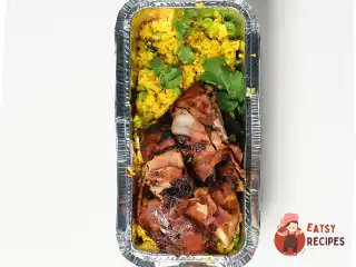 Курка теріяки з гороховим кускусом