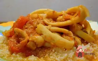 Кальмари, Тушковані З Перцем Та Кунжутом.