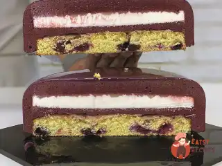 Мусовий торт «Чорниця-лимон»