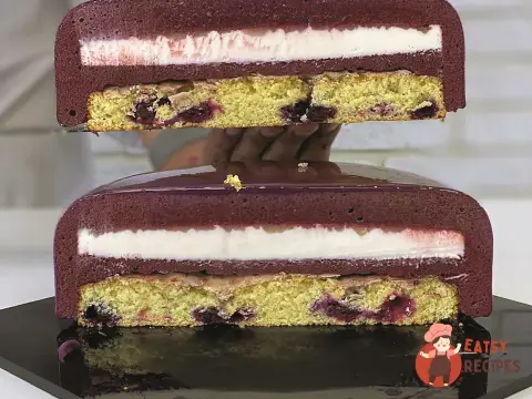 Мусовий торт «Чорниця-лимон»