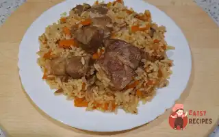 Плов Зі Свинячого Ошийка На Сковороді