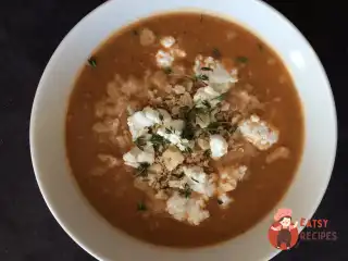 Крем суп із запечених баклажанів