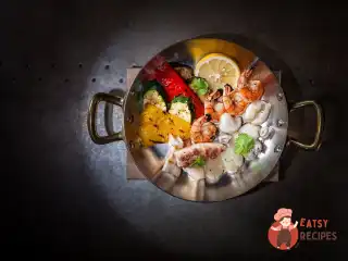 Морепродукти з овочами на грилі