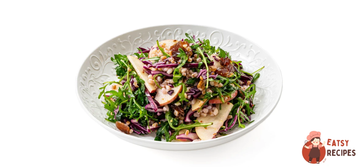 Пісний салат із полби з яблуком і червоною капустою