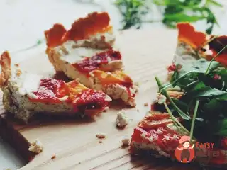Тарт із запеченими перцями та фетою