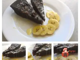 Брауні з бананом і згущеним молоком