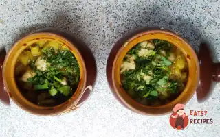 Курячі Фрикадельки З Овочами В Горщику