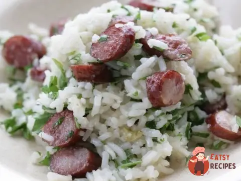 Рис із селерою та гострими ковбасками