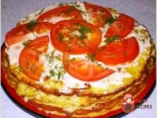 Кабачковий торт із плавленими сирками