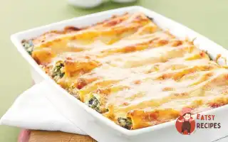 Каннеллоні Паста З Овочами З Сиром І Соусом Бешамель