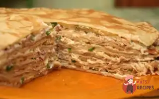 Торт Із Яєчних Млинців З Курячою Начинкою