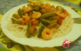 Спагетті З Креветками Та Стручковою Квасолею