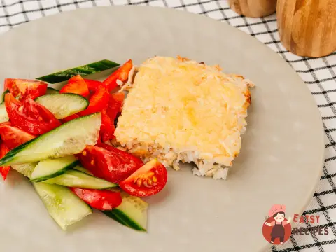 Пухка рисова запіканка з куркою