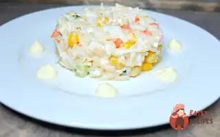 Крабовий Салат З Кукурудзою Та Яйцем