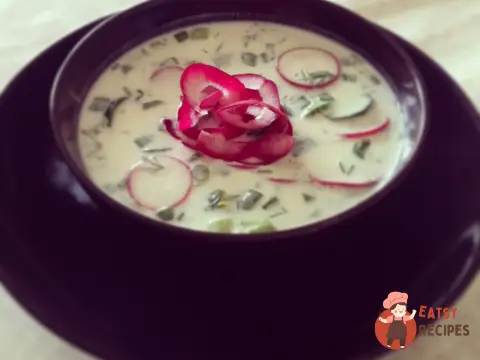 Окрошка з редькою на кефірі