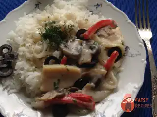 Морські гребінці з грибами «по-французьки»