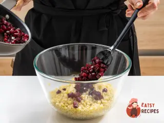 Крок 7: Булгур з буряком та едамаме