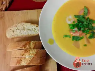 Вершковий суп-пюре з гарбуза з імбиром