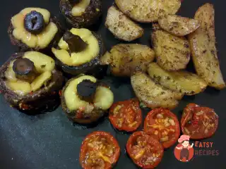 Печериці з сиром у духовці