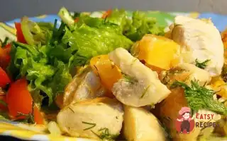 Курка З Гарбузом І Печерицями У Сметані