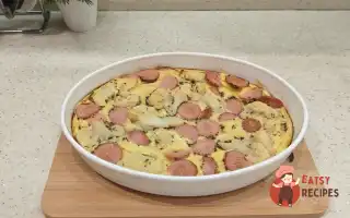 Омлет У Духовці З Сосисками Та Цвітною Капустою